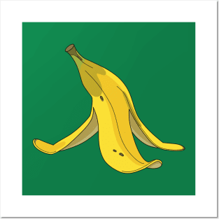 slippery banana peel Posters and Art